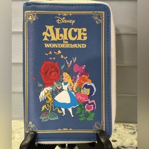 Loungefly Disney Alice in Wonderland Classic Book Zip Around Wallet NWT